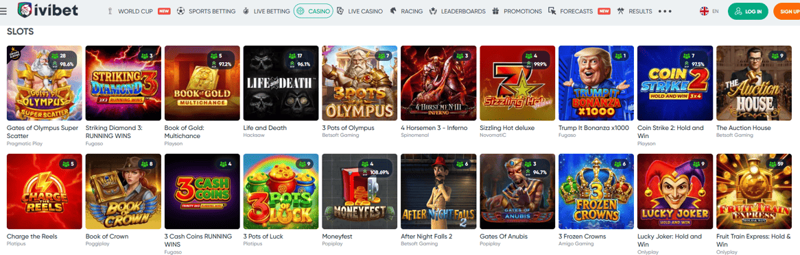 Casino igre u Ivibet HR