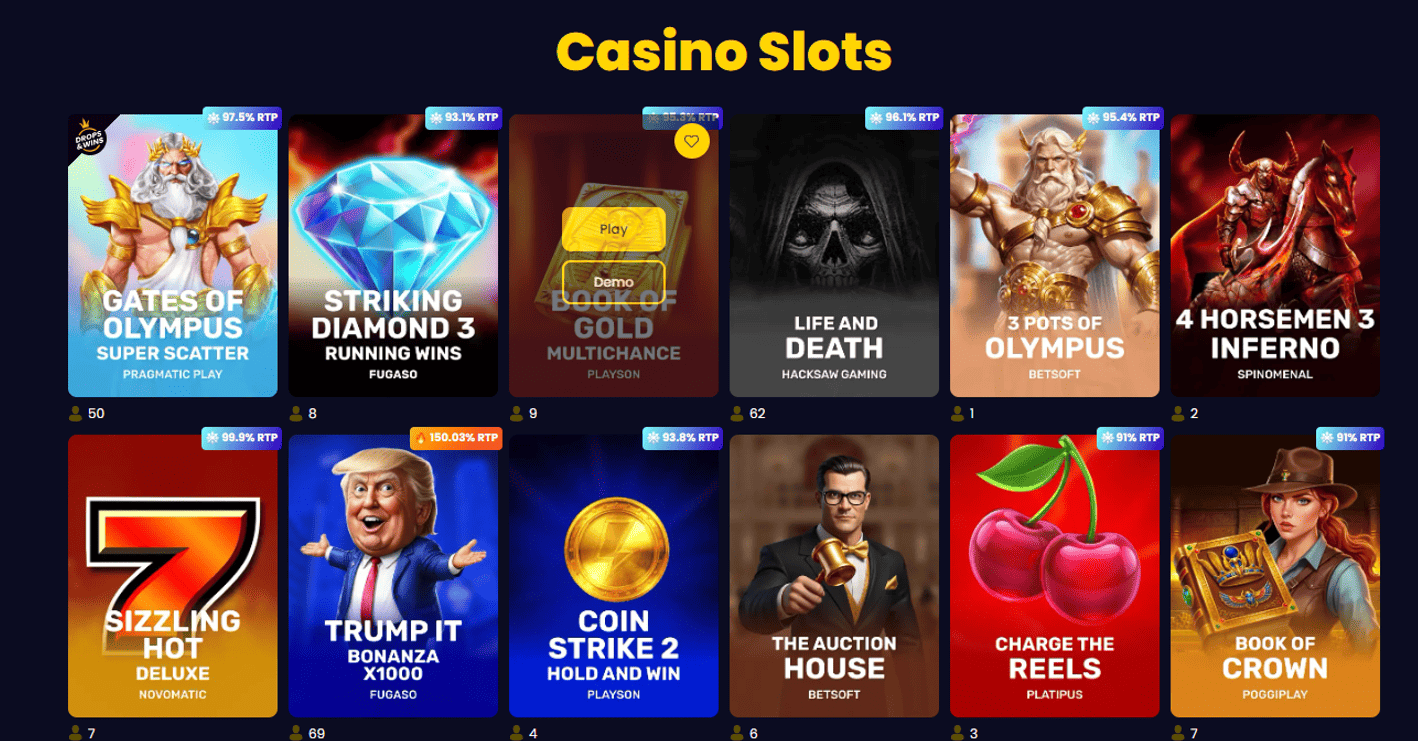 O casino igrama i slotovima u Slotsgem HR Casinu