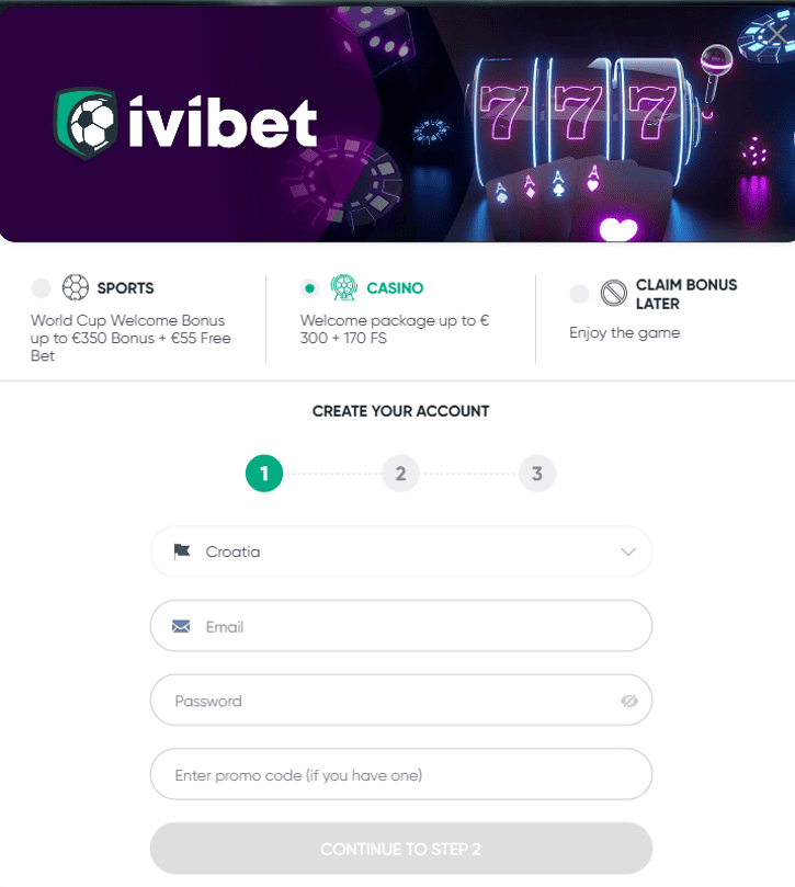Registracija na Ivibet Hrvatska